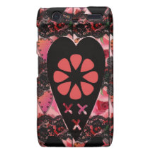 "Coques iphone floraux de coeur et de baisers". * Coque Droid RAZR