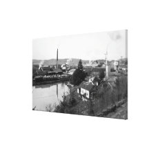 Coquille, OU moulins de vue de ville et de bois de Toile Tendue Sur Châssis
