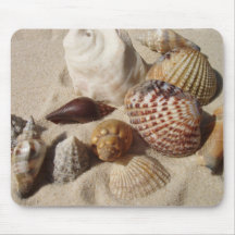 Coquilles de mer, coquilles de mer tapis de souris