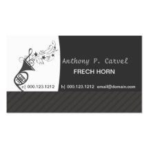 Cor de harmonie   d'orchestre modèle de carte de visite