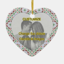 Corazón foto personalizable  Alhambra 00007 Ornamentos De Reyes Magos