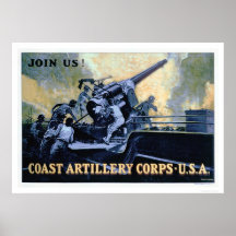 Corps d'artillerie de côte (US02042) Posters