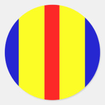 Corps d'Eme, drapeau de l'Inde Adhésifs Ronds