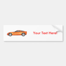 Corvette 2008 : Voiture de sport : Finition orange Adhésifs Pour Voiture