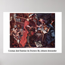 Cosmas et Damian comme médecins By Johann Anwander Affiche