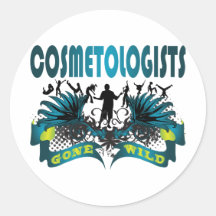 Cosmetologists Gegaan Wild Ronde Stickers