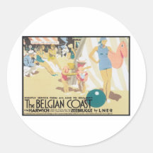 Côte belge vintage Belgique Adhésif