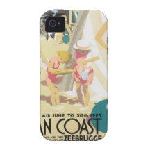 Côte belge vintage Belgique Étui Case-Mate iPhone 4