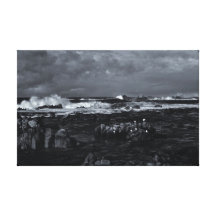 Côte de la Californie de tempête d'hiver Impression Sur Toile