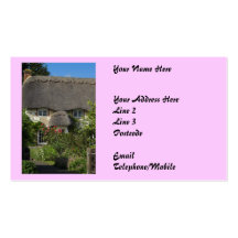 Cottage couvert de chaume cartes de visite personnelles