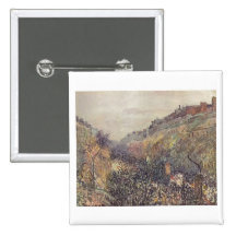 Coucher du soleil 1897 de mardi gras de Camille Pi Badges Avec Agrafe