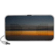 Coucher du soleil abstrait dans le ciel haut-parleur ordinateur portable