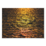 Coucher du soleil abstrait sur l'eau photographies d’art