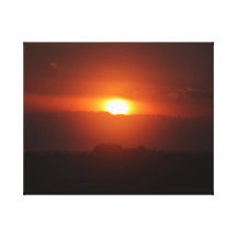 Coucher du soleil au-dessus de grand diagramme impression sur toile