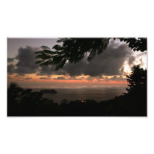 Coucher du soleil au-dessus de Manuel Antonio, Cos Tirage Photo