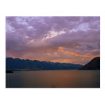 Coucher du soleil au lac Wakatipu, Queenstown, NZ Carte Postale