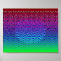 Coucher du soleil bleu #5 de pixel posters