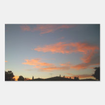 Coucher du soleil dans Campbell, la Californie Autocollant Rectangulaire