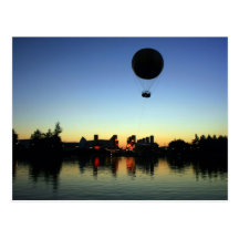 Coucher du soleil de ballon cartes postales