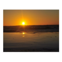 Coucher du soleil de côte de l'Orégon Cartes Postales