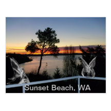 Coucher du soleil de féerie carte postale