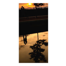 Coucher du soleil de fiançailles photocarte personnalisée