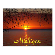 Coucher du soleil de Great Lakes par Bobby Mikul Carte Postale