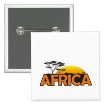 Coucher du soleil de l'Afrique avec le coucher de  Badges