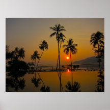 Coucher du soleil de lever de soleil poster