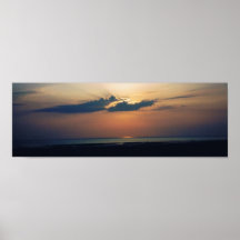 Coucher du soleil de mer d'Irlande Poster