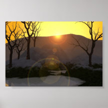 Coucher du soleil de Milou Poster