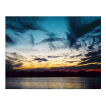 Coucher du soleil de New Jersey d'Atlantic City Carte Postale