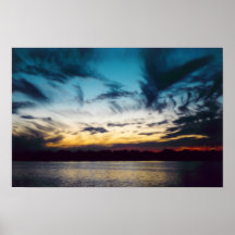 Coucher du soleil de New Jersey d'Atlantic City Affiches