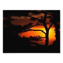 Coucher du soleil de nuits d'été photos sur toile