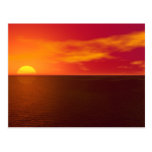 Coucher du soleil de paradis à la carte postale de