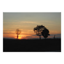 Coucher du soleil de pays tirages photo