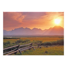 Coucher du soleil de ranch de prairie bristol personnalisé