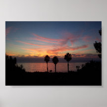 Coucher du soleil de San Diego Affiche