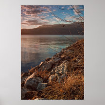 Coucher du soleil de Shoreline Poster