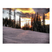 Coucher du soleil de Silverstar Carte Postale