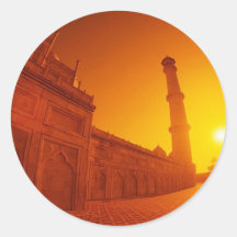 Coucher du soleil du Taj Mahal Autocollants