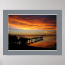 Coucher du soleil en cristal posters