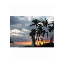 Coucher du soleil en Hawaï Cartes Postales