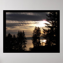 Coucher du soleil foncé posters