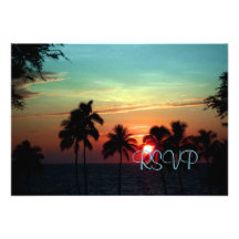 Coucher du soleil hawaïen de rsvp de PixDezines ch Bristols Personnalisés