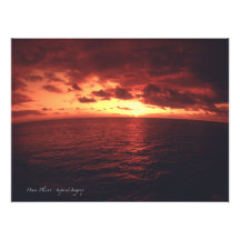 Coucher du soleil hawaïen rouge photographie