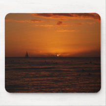 Coucher du soleil Mousepad de Waikiki Tapis De Souris