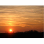 Coucher du soleil orange gentil photo en relief
