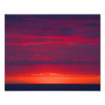 Coucher du soleil pourpre et orange abstrait photo d’art