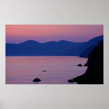 Coucher du soleil Riomaggiore Posters